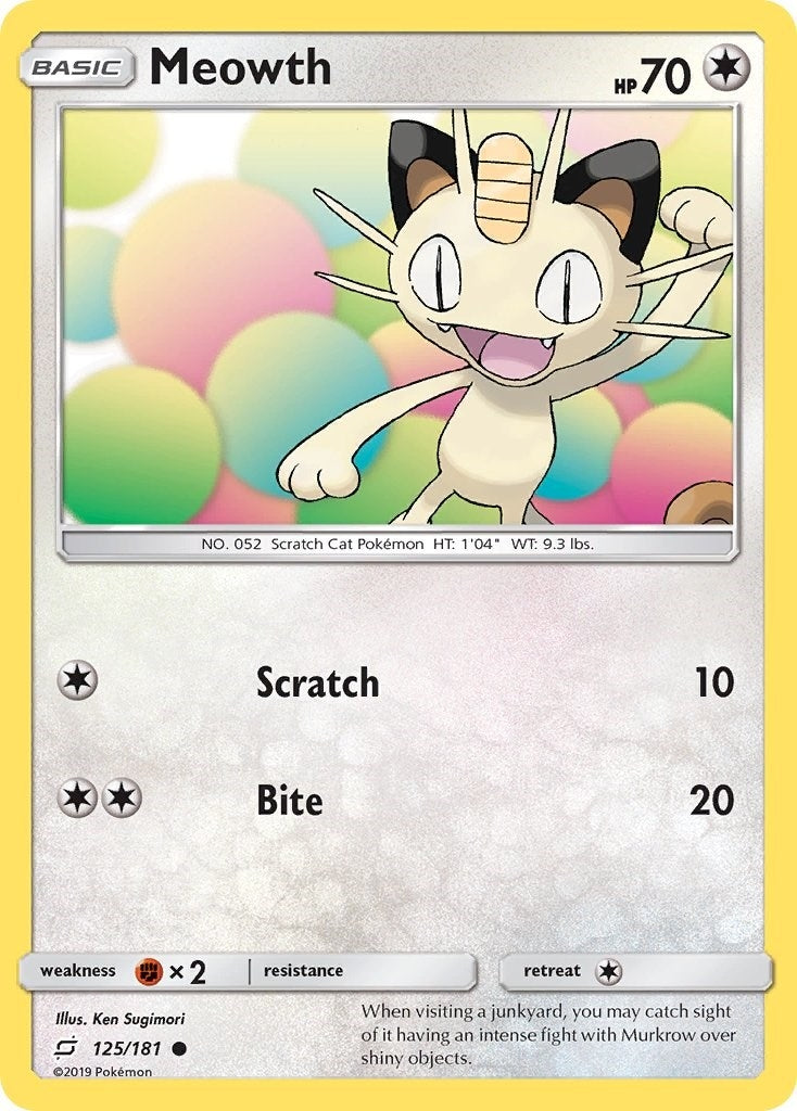 Image for Meowth (125/181) (SM - Team Up) - Pokemon