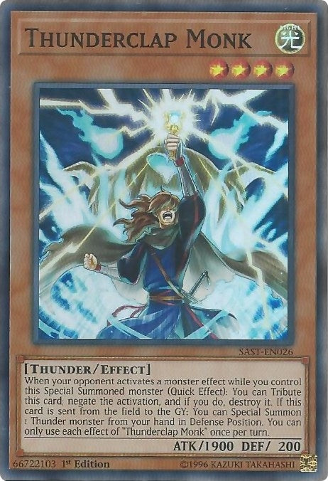 Thunderclap Monk (26) (SAST) - YuGiOh Single