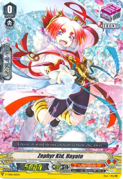 Zephyr Kid Hayate (RRR Foil) (6013) [V-TD06] - Cardfight Vanguard Single