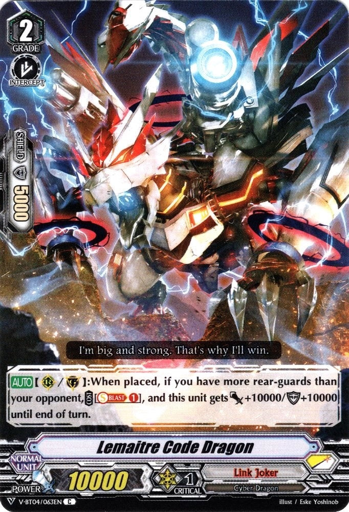 Lemaitre Code Dragon (4063) [V-BT04] - Cardfight Vanguard Single