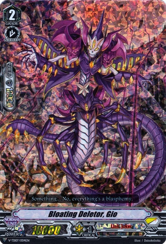 Bloating Deletor Gio (RRR Foil) (7004) [V-TD07] - Cardfight Vanguard Single