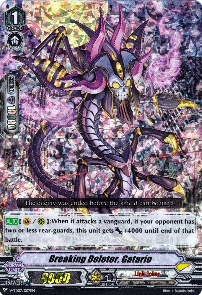 Breaking Deletor Gatario (RRR Foil) (7007) [V-TD07] - Cardfight Vanguard Single
