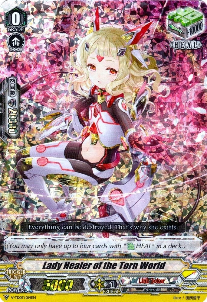 Lady Healer of the Torn World (RRR Foil) (7014) [V-TD07] - Cardfight Vanguard Single