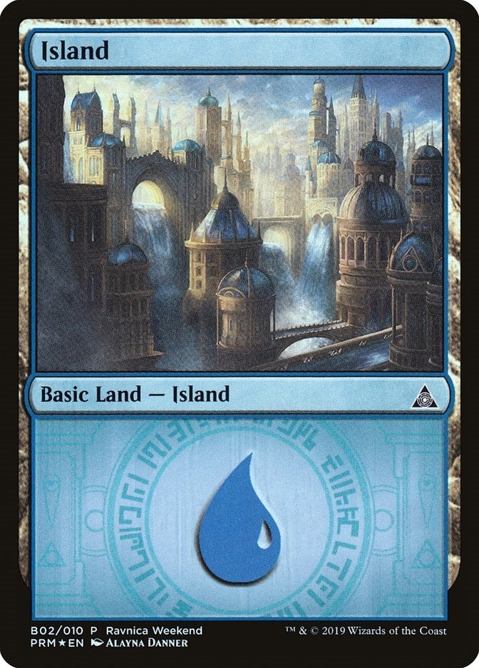 Island - Azorius (B02) (2) [LARP] - MTG Single