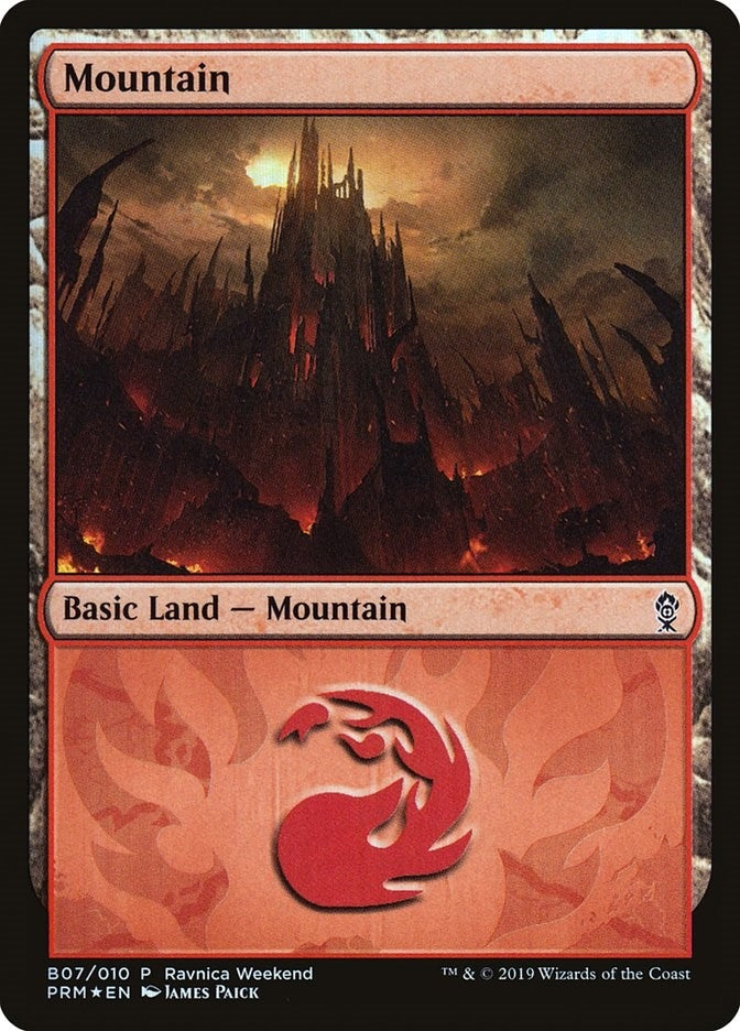 Mountain - Gruul (B07) (7) [LARP] - MTG Single