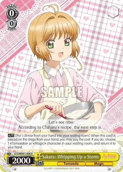 Sakura: Whipping Up a Storm (1006) [CCS/WX01] - Weiss Schwarz Single