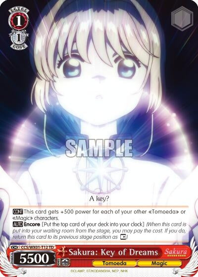 Sakura: Key of Dreams (112) [CCS/WX01] - Weiss Schwarz Single