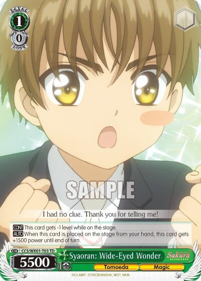 Syaoran: Wide-Eyed Wonder (103) [CCS/WX01] - Weiss Schwarz Single