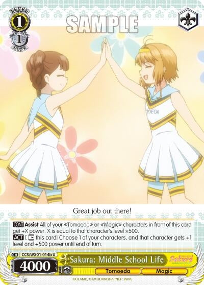 Sakura: Middle School Life (B) (1014) [CCS/WX01] - Weiss Schwarz Single