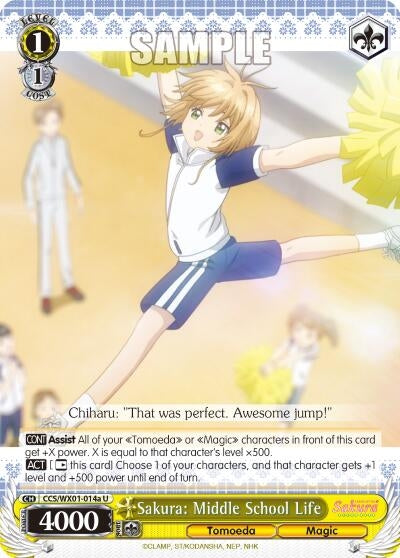 Sakura: Middle School Life (A) (1014) [CCS/WX01] - Weiss Schwarz Single