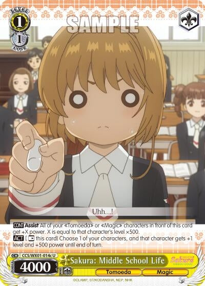 Sakura: Middle School Life (C) (1014) [CCS/WX01] - Weiss Schwarz Single