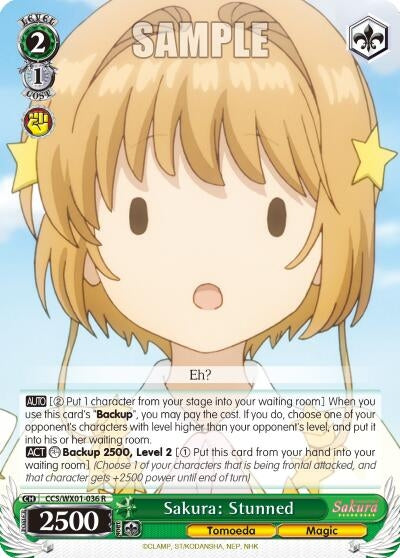 Sakura: Stunned (1036) [CCS/WX01] - Weiss Schwarz Single