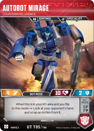 Autobot Mirage - Counterintelligence (5) [TRW2] - Transformers TCG Single