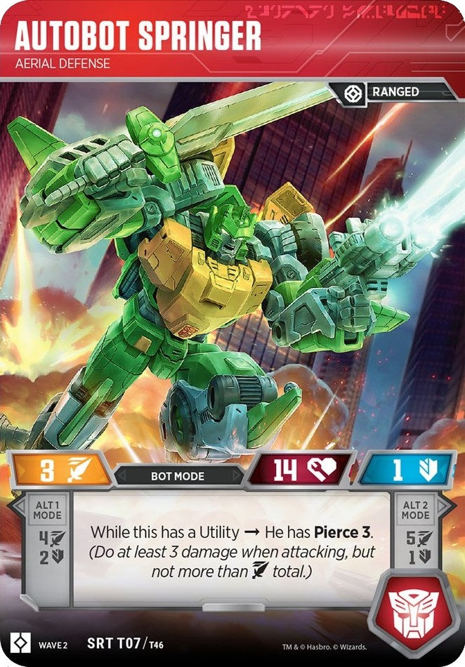Autobot Springer - Aerial Defense (7) [TRW2] - Transformers TCG Single