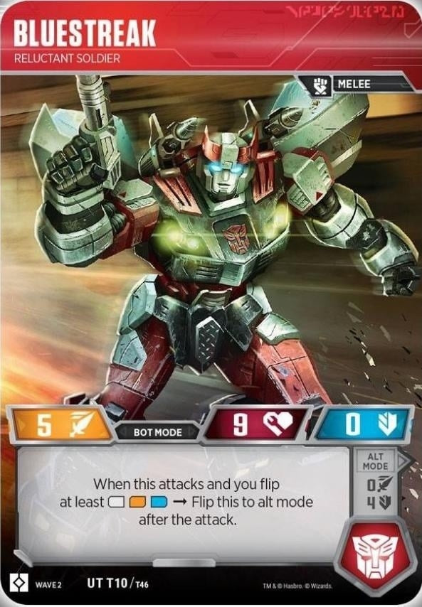 Bluestreak - Reluctant Soldier (10) [TRW2] - Transformers TCG Single