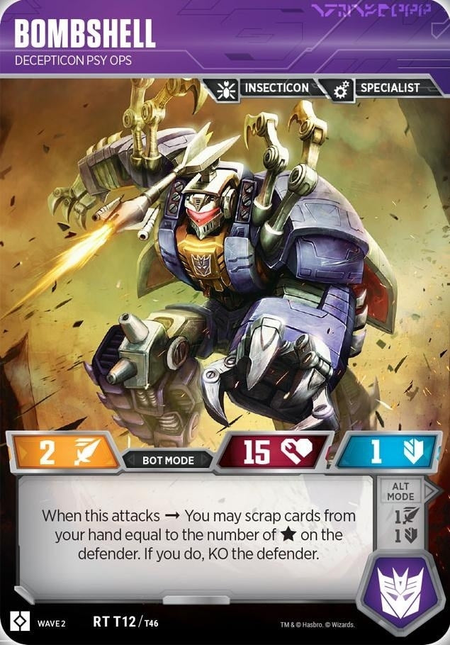 Bombshell - Decepticon Psy Ops (12) [TRW2] - Transformers TCG Single