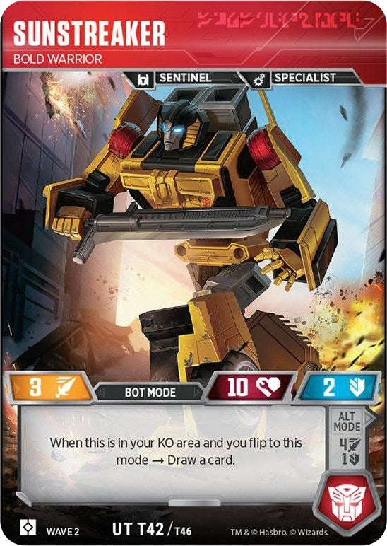 Sunstreaker - Bold Warrior (42) [TRW2] - Transformers TCG Single