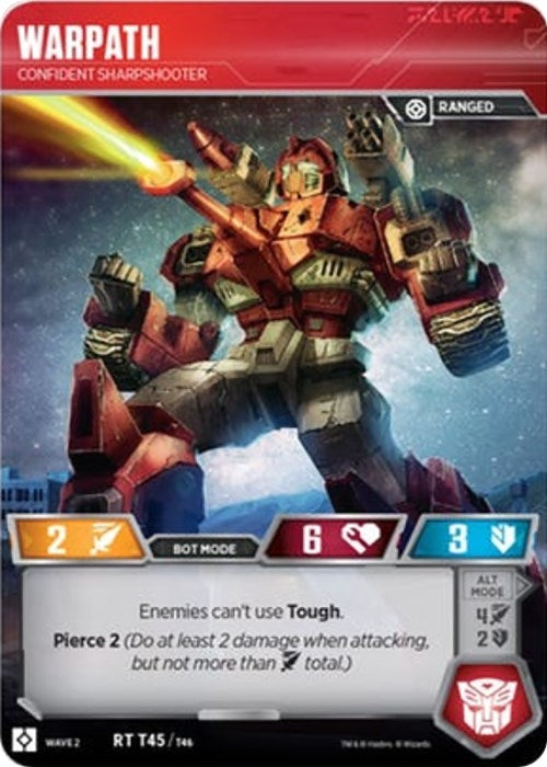 Warpath - Confident Sharpshooter (45) [TRW2] - Transformers TCG Single