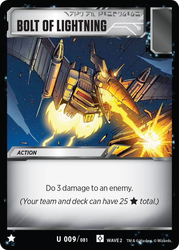 Bolt of Lightning (9) [TRW2] - Transformers TCG Single