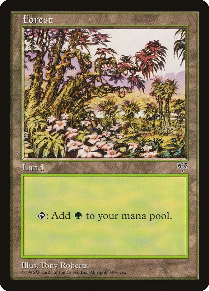 Forest (Red Tree Leaves) (295) [MIR] - MTG Single