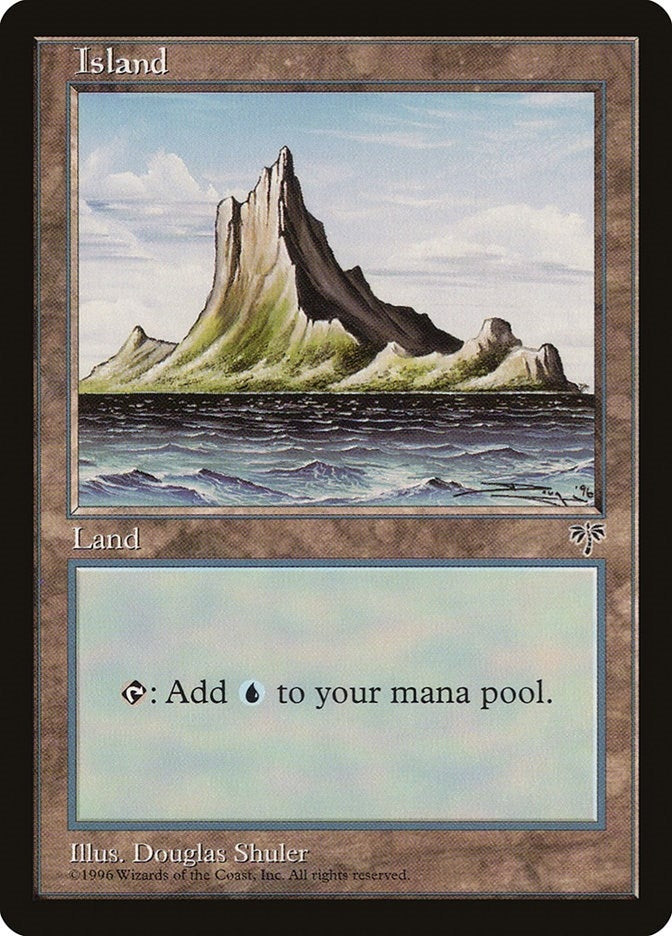 Island (Off-Center Spire) (298) [MIR] - MTG Single