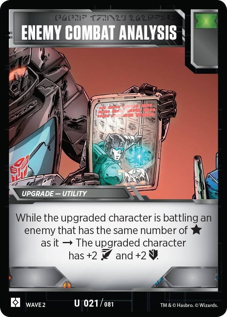 Enemy Combat Analysis (21) [TRW2] - Transformers TCG Single