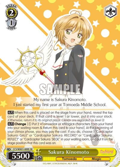 Sakura Kinomoto (SR) (1009) [CCS/WX01] - Weiss Schwarz Single
