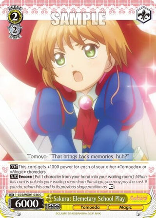 Sakura: Elemetary School Play (1026) [CCS/WX01] - Weiss Schwarz Single