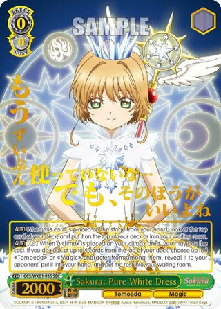 Sakura: Pure White Dress (SEC) (1035) [CCS/WX01] - Weiss Schwarz Single