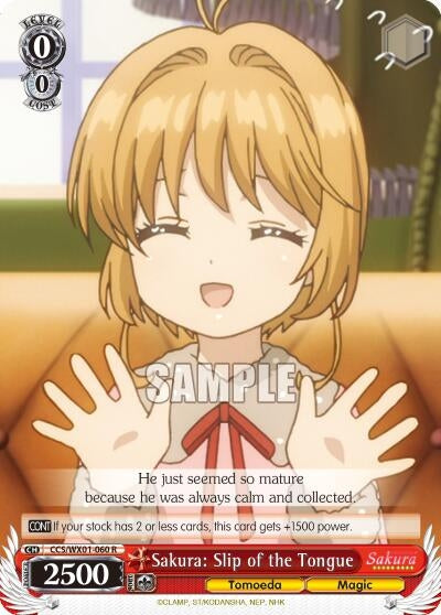 Sakura: Slip of the Tongue (1060) [CCS/WX01] - Weiss Schwarz Single