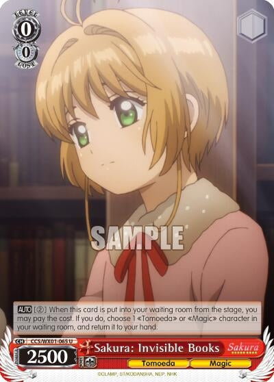 Sakura: Invisible Books (1065) [CCS/WX01] - Weiss Schwarz Single