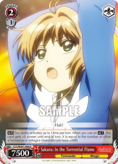 Sakura: In the Torrential Flame (1066) [CCS/WX01] - Weiss Schwarz Single
