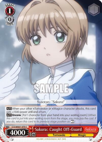 Sakura: Caught Off-Guard (1070) [CCS/WX01] - Weiss Schwarz Single