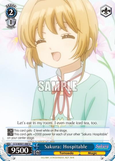 Sakura: Hospitable (1088) [CCS/WX01] - Weiss Schwarz Single