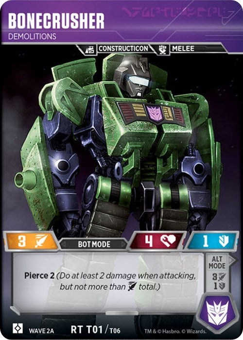 Bonecrusher - Demolitions (Wave 2A - Devastator) (1) [TRW2] - Transformers TCG Single