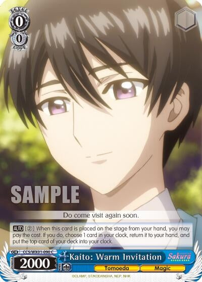 Kaito: Warm Invitation (1090) [CCS/WX01] - Weiss Schwarz Single