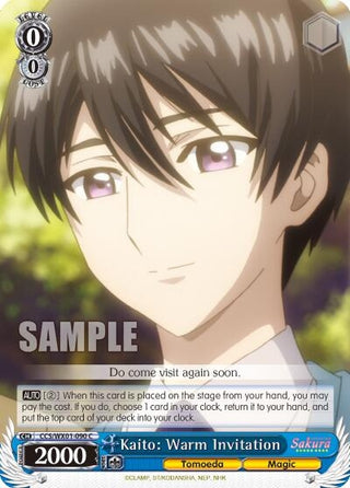 Kaito: Warm Invitation (1090) [CCS/WX01] - Weiss Schwarz Single