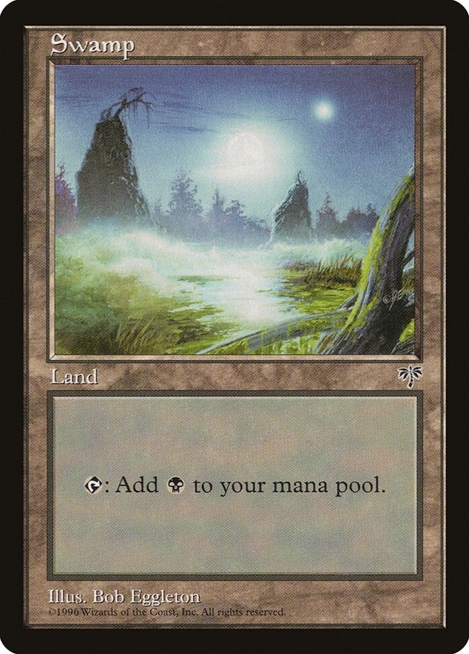 Swamp (Foggy Night) (312) [MIR] - MTG Single