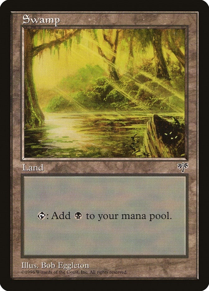 Swamp (Eyes in Log) (313) [MIR] - MTG Single