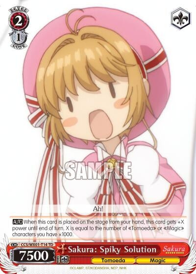 Sakura: Spiky Solution (114) [CCS/WX01] - Weiss Schwarz Single