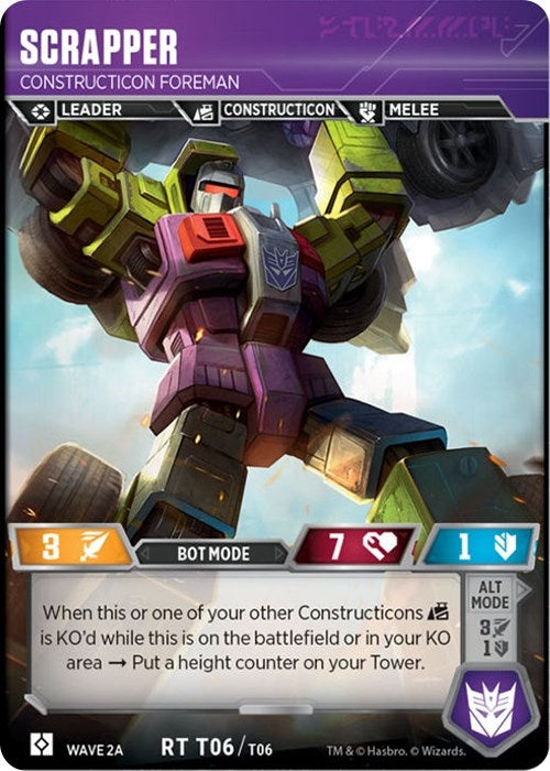 Scrapper - Construction Foreman (Wave 2A - Devastator) (6) [TRW2] - Transformers TCG Single