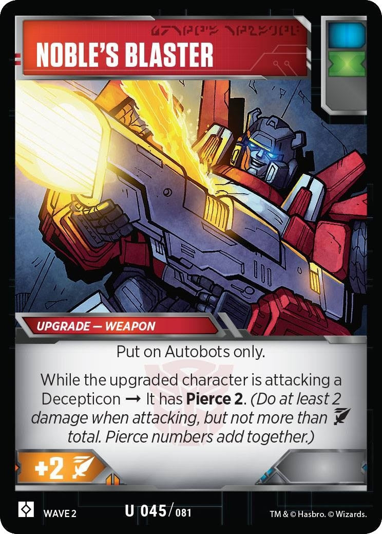 Noble’s Blaster (45) [TRW2] - Transformers TCG Single