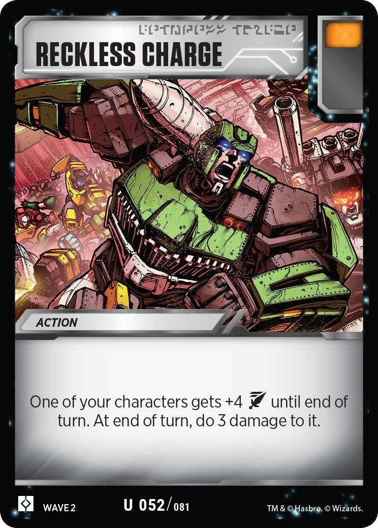 Reckless Charge (52) [TRW2] - Transformers TCG Single