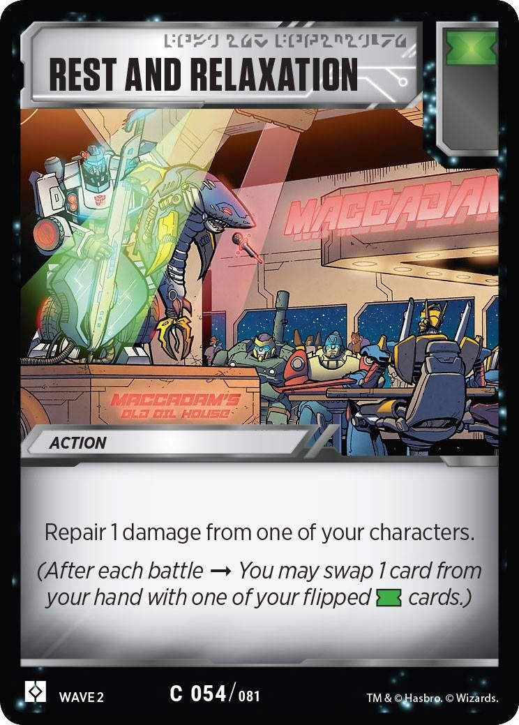 Rest And Relaxation (54) [TRW2] - Transformers TCG Single