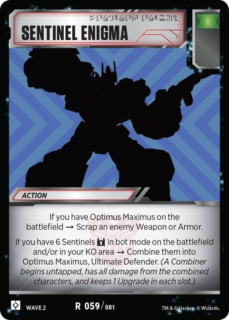Sentinel Enigma (59) [TRW2] - Transformers TCG Single