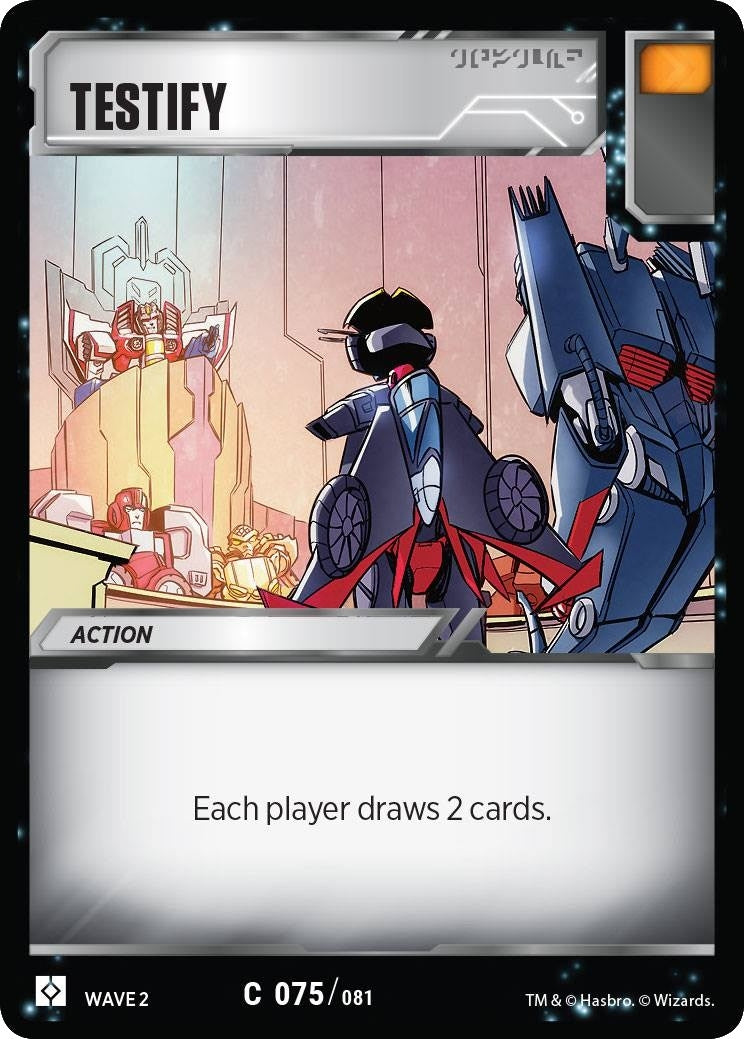 Testify (75) [TRW2] - Transformers TCG Single