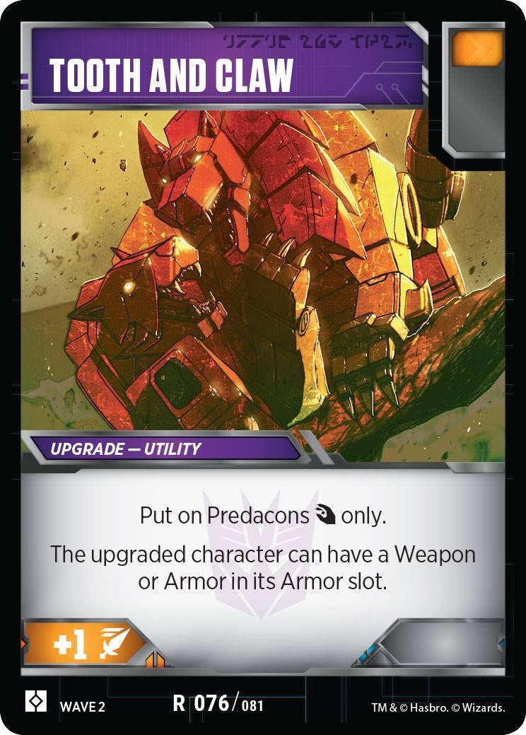 Tooth and Claw (76) [TRW2] - Transformers TCG Single