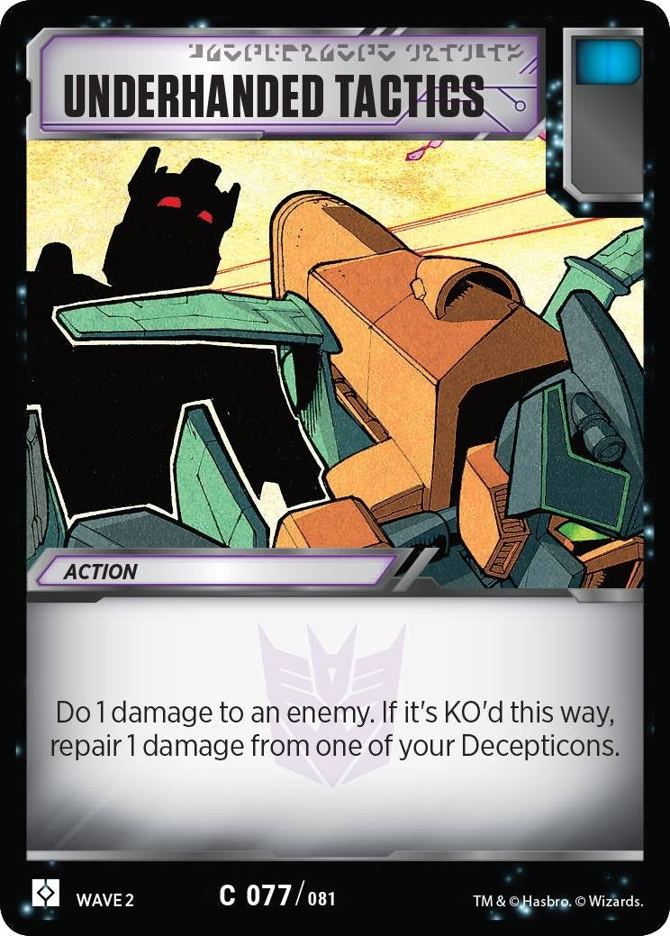 Underhanded Tactics (77) [TRW2] - Transformers TCG Single
