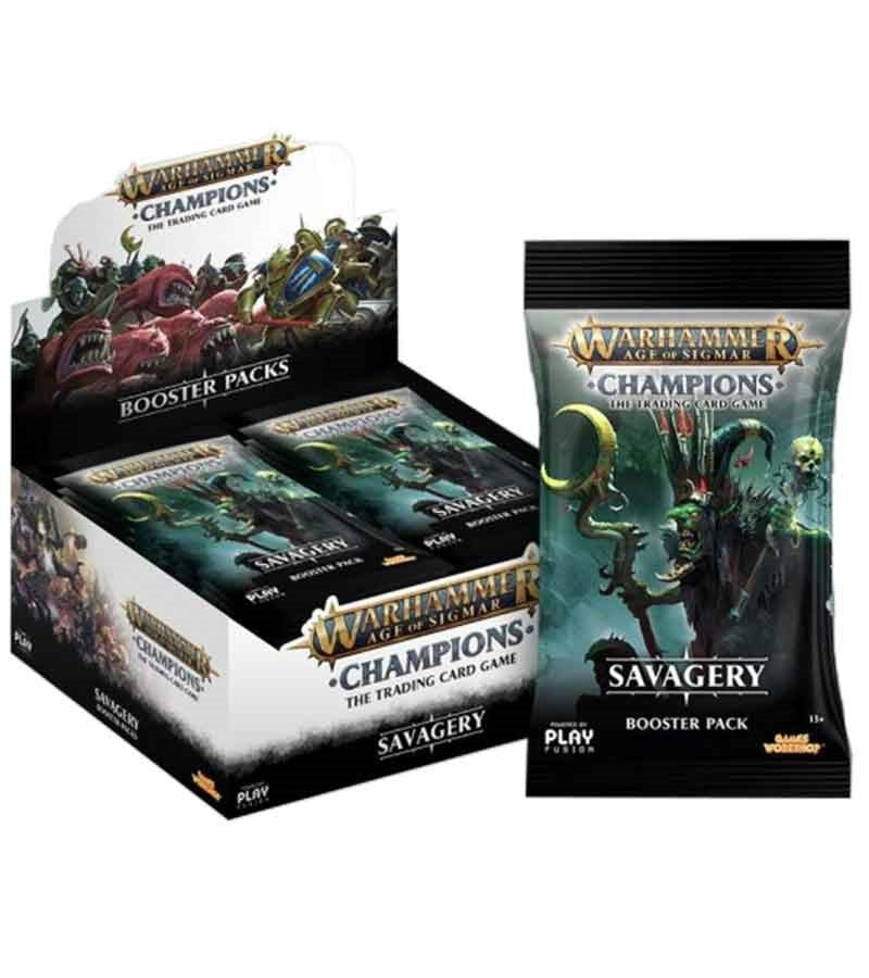 Warhammer: Age of Sigmar - Champions: Savagery Booster Box (WHAOSSA) - Warhammer Age of Sigmar Champions TCG Sealed