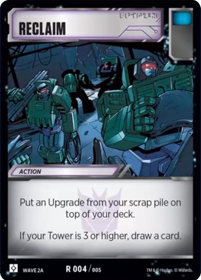Reclaim (Wave 2A - Devastator) (4) [TRW2] - Transformers TCG Single